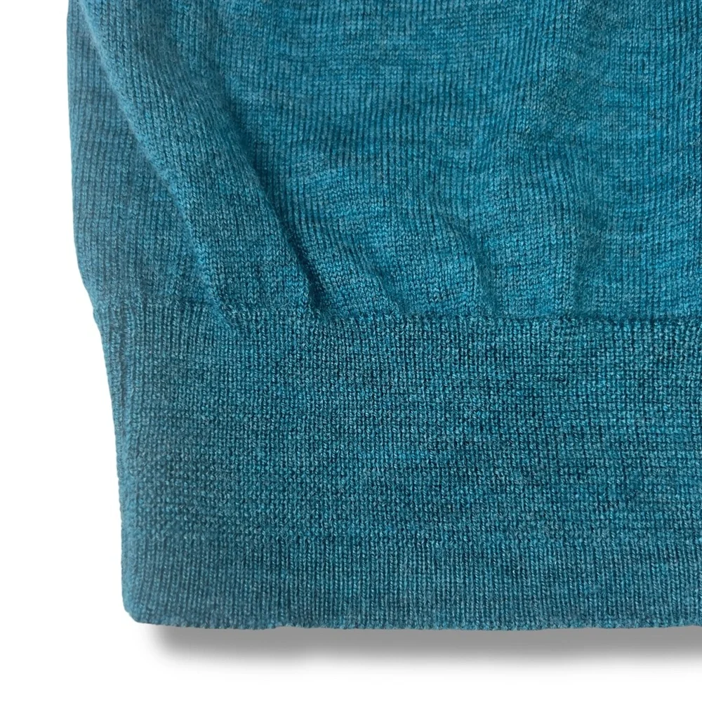 Jos A Bank Mens Traveler Merino Wool Sweater Size L Teal Old Money‎ Quiet Luxury
